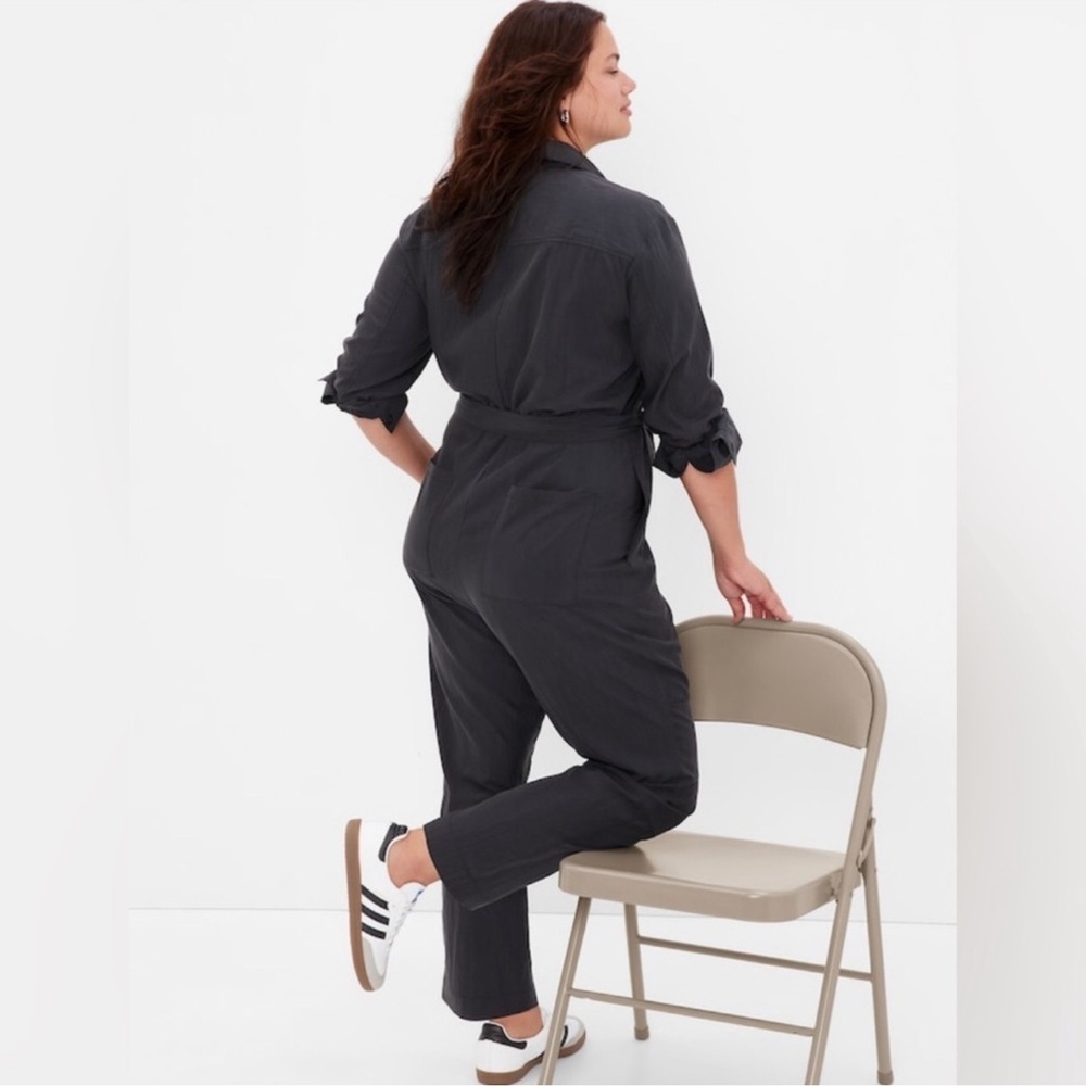 GAP Moonless Night TENCEL™ Lyocell Jumpsuit - Size 8 tall - Picture 5 of 11